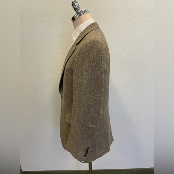 Mills Touché Hand Tailored in Japan Wool Herringbone Jacket Size 41 R - Picture 3 of 9